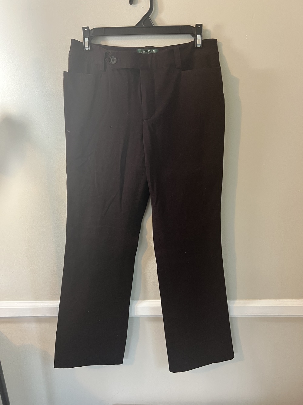 Ralph Lauren Adelle Women's Brown Pants Size 6P Petite Bootcut Dress Trousers